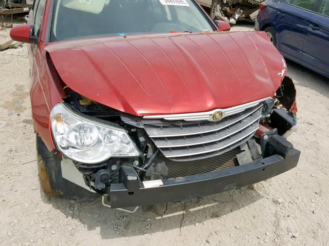 1C3LC56DX9N530363 - 2009 CHRYSLER SEBRING TO MAROON photo 9