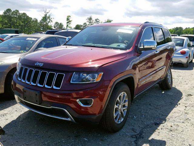 1C4RJEBGXGC412401 - 2016 JEEP GRAND CHER RED photo 2