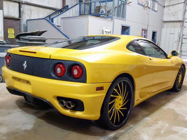 ZFFYU51A810126637 - 2001 FERRARI 360 MODENA YELLOW photo 4