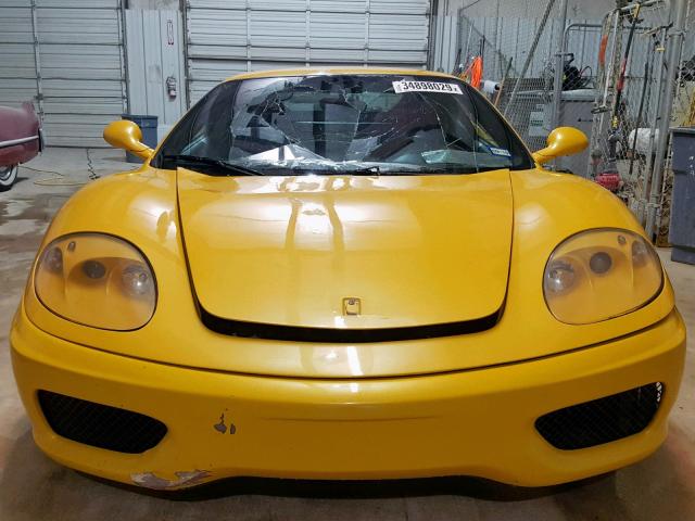 ZFFYU51A810126637 - 2001 FERRARI 360 MODENA YELLOW photo 9