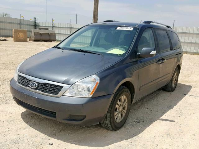 KNDMG4C76C6502297 - 2012 KIA SEDONA LX CHARCOAL photo 2