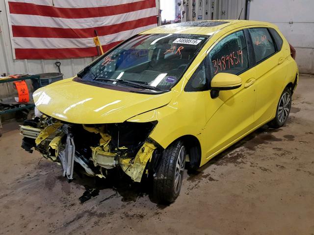 3HGGK5G88FM769760 - 2015 HONDA FIT EX YELLOW photo 2