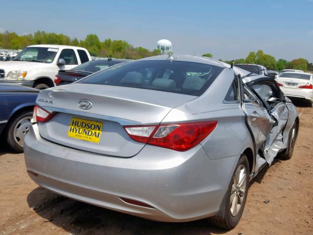 5NPEB4AC0DH643098 - 2013 HYUNDAI SONATA GLS SILVER photo 4