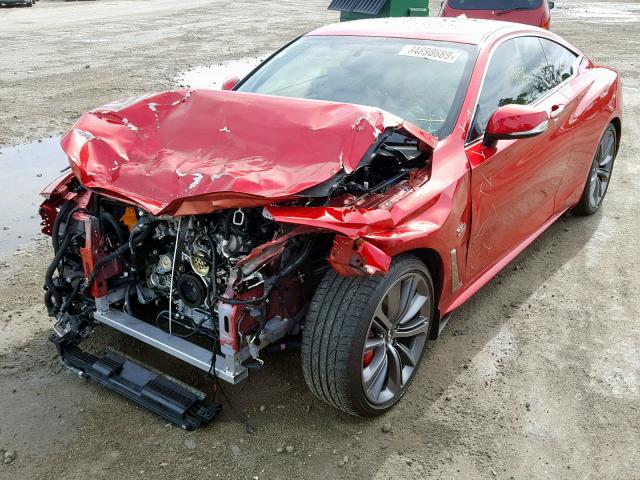 JN1FV7EK3JM530555 - 2018 INFINITI Q60 RED SP RED photo 2