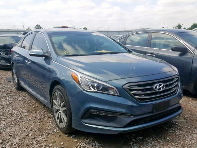 5NPE34AB2FH229277 - 2015 HYUNDAI SONATA SPO BLUE photo 1