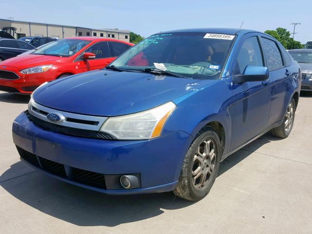 1FAHP36NX9W267682 - 2009 FORD FOCUS SES BLUE photo 2