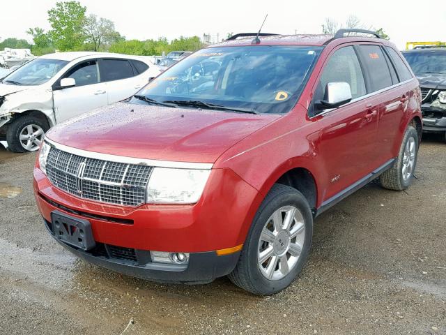 2LMDU68C47BJ23414 - 2007 LINCOLN MKX MAROON photo 2