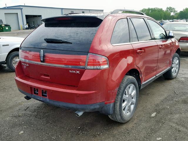 2LMDU68C47BJ23414 - 2007 LINCOLN MKX MAROON photo 4