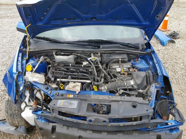 1FAHP3GN2AW182158 - 2010 FORD FOCUS SES BLUE photo 7