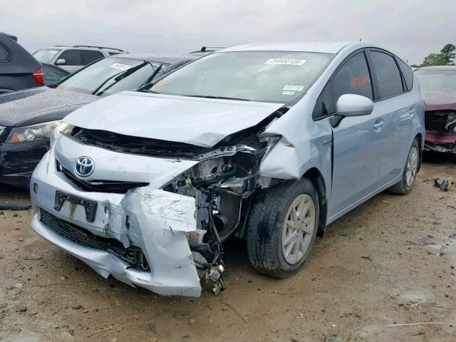 JTDZN3EU3D3240041 - 2013 TOYOTA PRIUS V BLUE photo 2