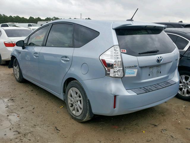 JTDZN3EU3D3240041 - 2013 TOYOTA PRIUS V BLUE photo 3