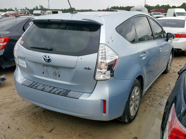 JTDZN3EU3D3240041 - 2013 TOYOTA PRIUS V BLUE photo 4