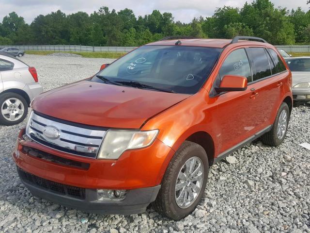 2FMDK38C08BA35266 - 2008 FORD EDGE SEL ORANGE photo 2