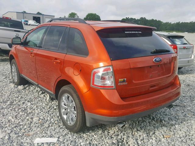 2FMDK38C08BA35266 - 2008 FORD EDGE SEL ORANGE photo 3