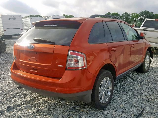 2FMDK38C08BA35266 - 2008 FORD EDGE SEL ORANGE photo 4