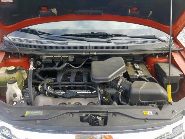 2FMDK38C08BA35266 - 2008 FORD EDGE SEL ORANGE photo 7