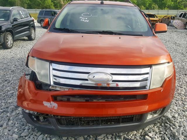 2FMDK38C08BA35266 - 2008 FORD EDGE SEL ORANGE photo 9