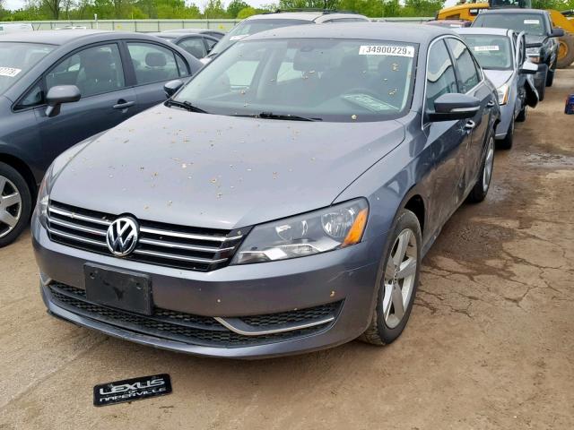 1VWBH7A30CC079883 - 2012 VOLKSWAGEN PASSAT SE GRAY photo 2