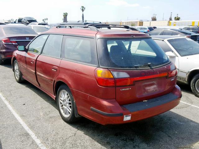 4S3BH625947303708 - 2004 SUBARU LEGACY L S BURGUNDY photo 3