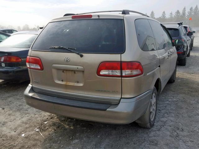 4T3ZF13C92U472911 - 2002 TOYOTA SIENNA LE GOLD photo 4