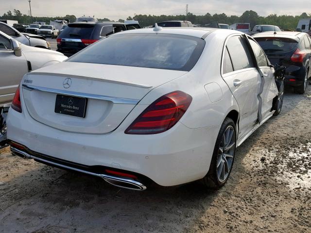 WDDUG8DB8KA424519 - 2019 MERCEDES-BENZ S 560 WHITE photo 4