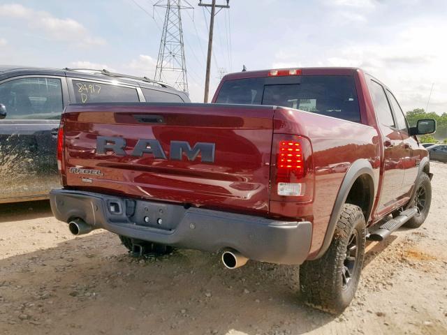 1C6RR6YTXJS195018 - 2018 RAM 1500 REBEL BURGUNDY photo 4