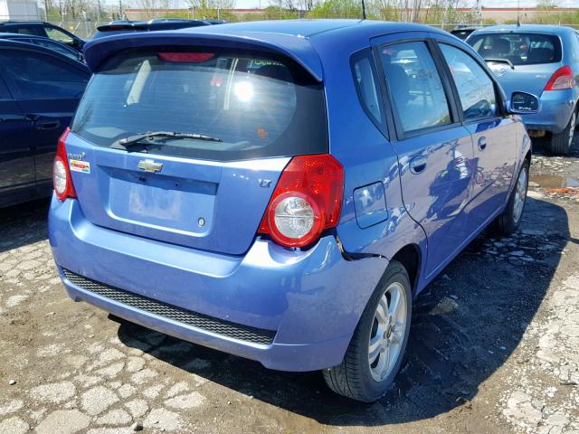 KL1TG66E89B649732 - 2009 CHEVROLET AVEO LT BLUE photo 4