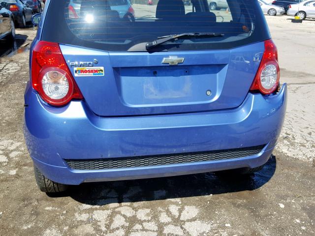 KL1TG66E89B649732 - 2009 CHEVROLET AVEO LT BLUE photo 9