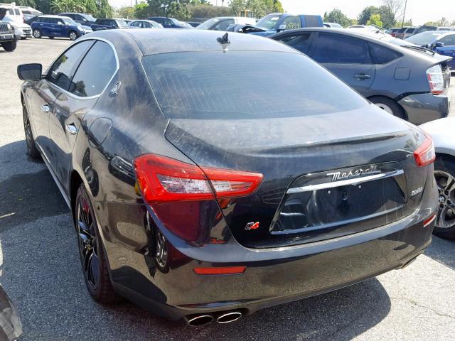 ZAM57XSA8E1128130 - 2014 MASERATI GHIBLI BLACK photo 3