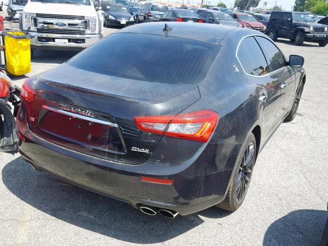 ZAM57XSA8E1128130 - 2014 MASERATI GHIBLI BLACK photo 4