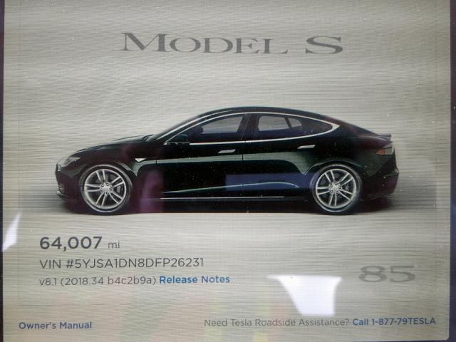 5YJSA1DN8DFP26231 - 2013 TESLA MODEL S BLACK photo 8