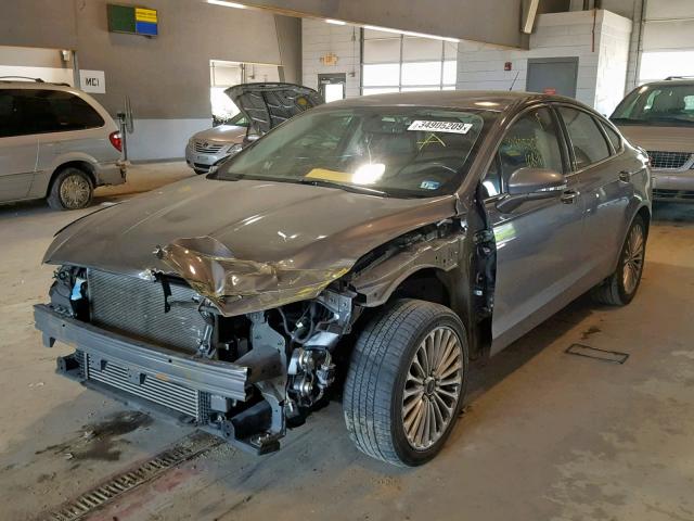 3FA6P0K99ER331934 - 2014 FORD FUSION TIT GRAY photo 2