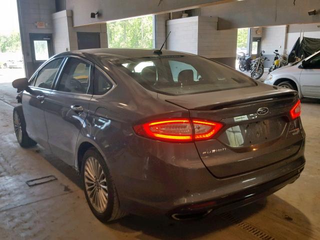 3FA6P0K99ER331934 - 2014 FORD FUSION TIT GRAY photo 3