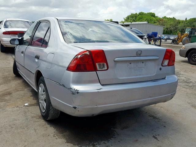 1HGES16314L008279 - 2004 HONDA CIVIC DX V SILVER photo 3