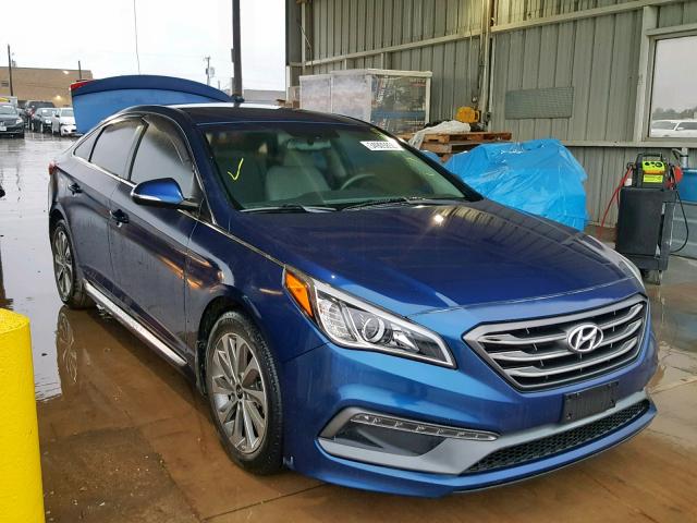 5NPE34AF6GH325823 - 2016 HYUNDAI SONATA SPO BLUE photo 1