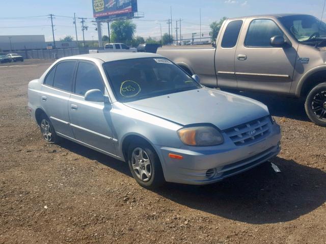 KMHCG45C83U429950 - 2003 HYUNDAI ACCENT GL BLUE photo 1