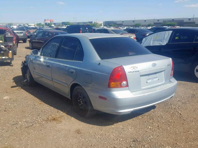 KMHCG45C83U429950 - 2003 HYUNDAI ACCENT GL BLUE photo 3