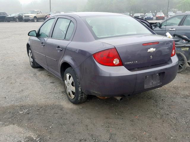 1G1AK55F167760939 - 2006 CHEVROLET COBALT LS GRAY photo 3