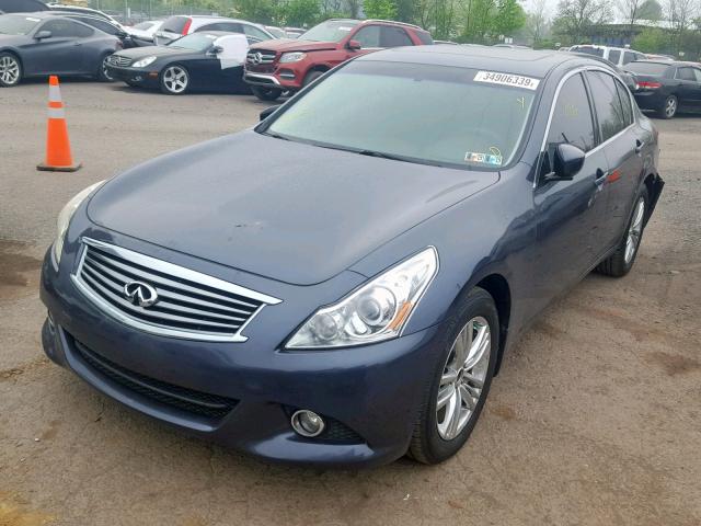 JN1CV6AR3AM450334 - 2010 INFINITI G37 BLUE photo 2