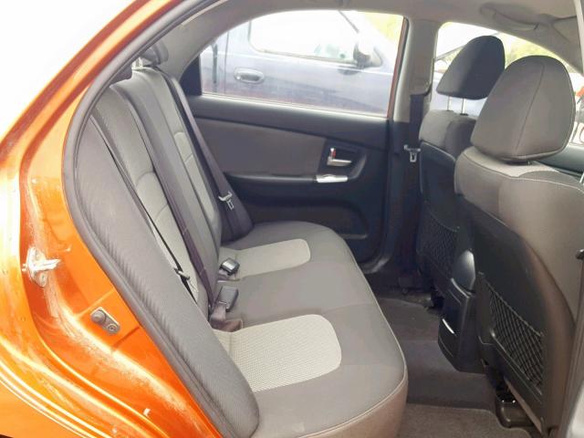 KNAFE221695026502 - 2009 KIA SPECTRA EX ORANGE photo 6