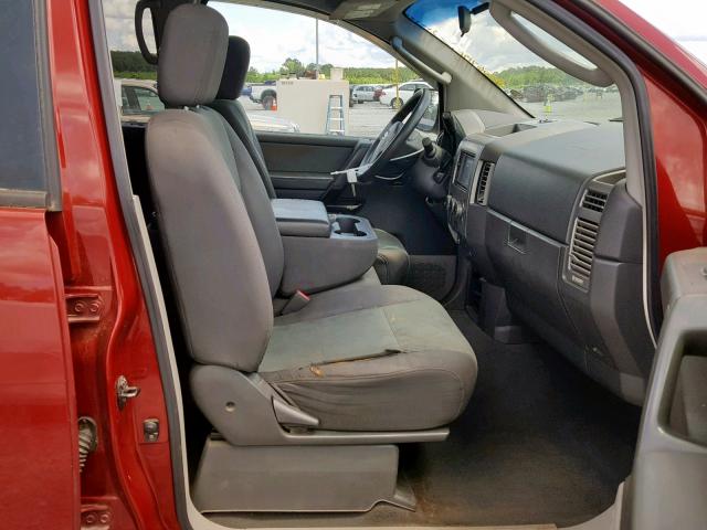 1N6AA07B04N510217 - 2004 NISSAN TITAN XE MAROON photo 5