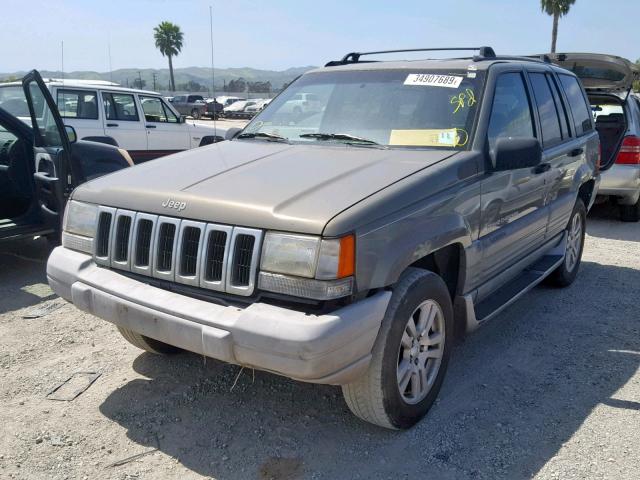 1J4FX58S8VC729016 - 1997 JEEP GRAND CHER BROWN photo 2