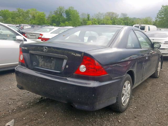 1HGEM22125L066200 - 2005 HONDA CIVIC DX V BLACK photo 4