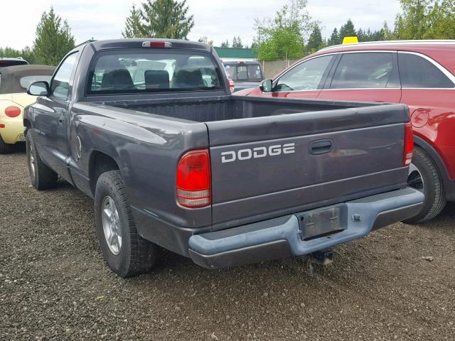 1B7FL36X32S532731 - 2002 DODGE DAKOTA SPO GRAY photo 3