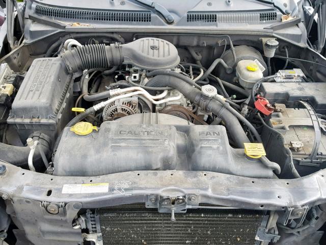 1B7FL36X32S532731 - 2002 DODGE DAKOTA SPO GRAY photo 7