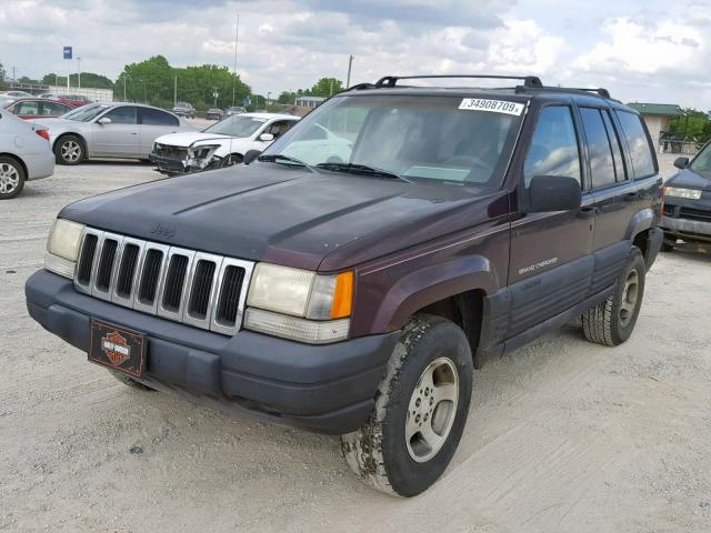 1J4GZ58S1WC234088 - 1998 JEEP GRAND CHER PURPLE photo 2