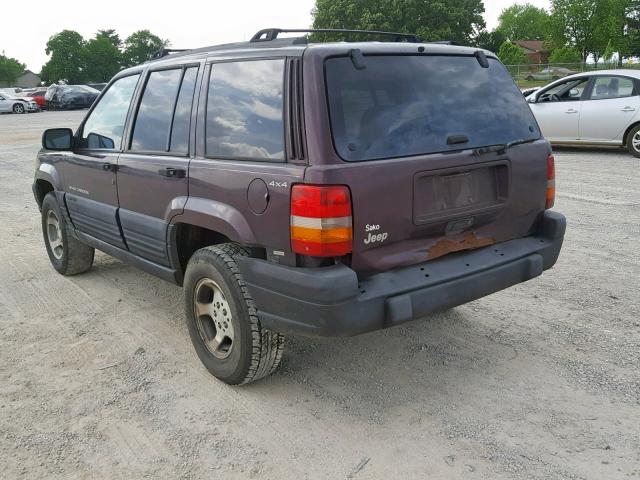 1J4GZ58S1WC234088 - 1998 JEEP GRAND CHER PURPLE photo 3