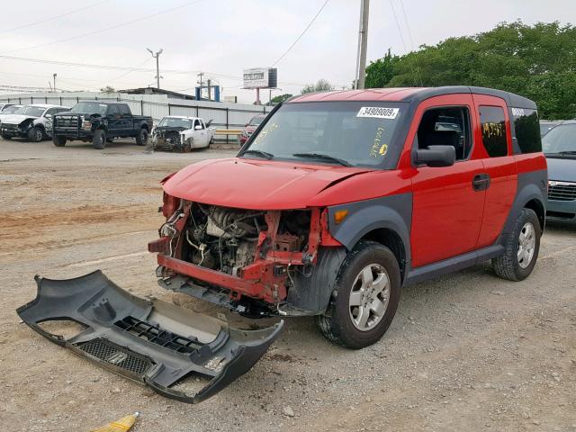 5J6YH28605L028543 - 2005 HONDA ELEMENT EX RED photo 2