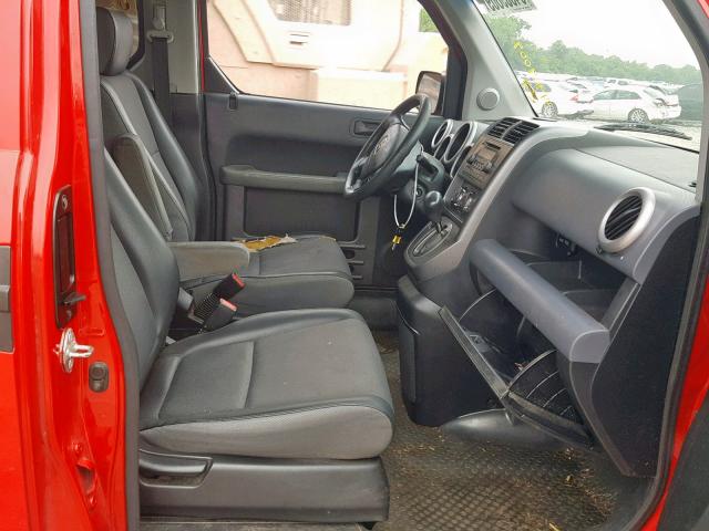 5J6YH28605L028543 - 2005 HONDA ELEMENT EX RED photo 5