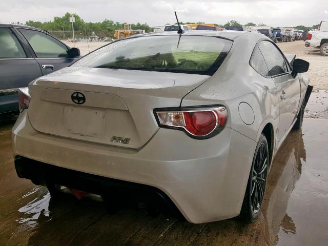 JF1ZNAA13D1705368 - 2013 TOYOTA SCION FR-S WHITE photo 4